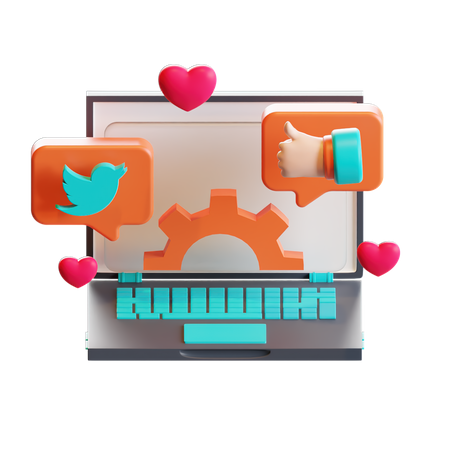 Gestión social  3D Icon