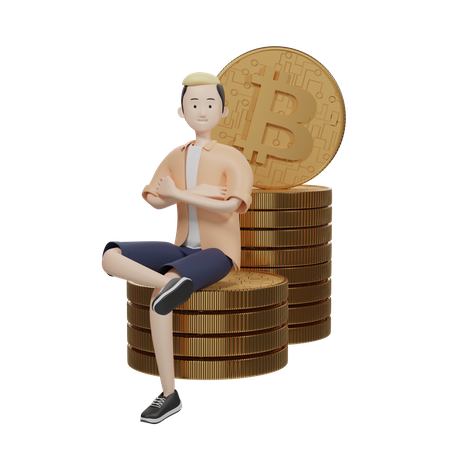 Gestionnaire de bitcoins  3D Icon