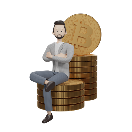 Gestionnaire de bitcoins  3D Icon