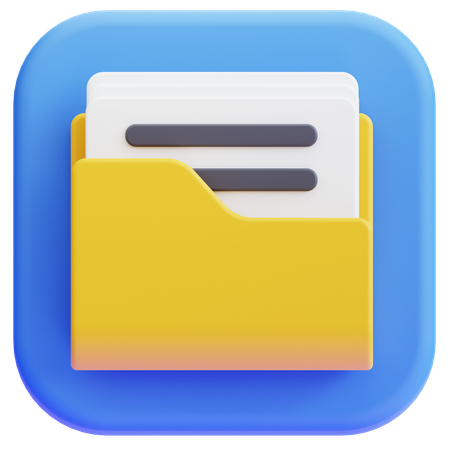Gestionnaire de fichiers  3D Icon