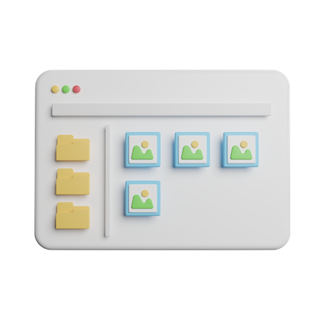 Gestionnaire de fichiers  3D Icon