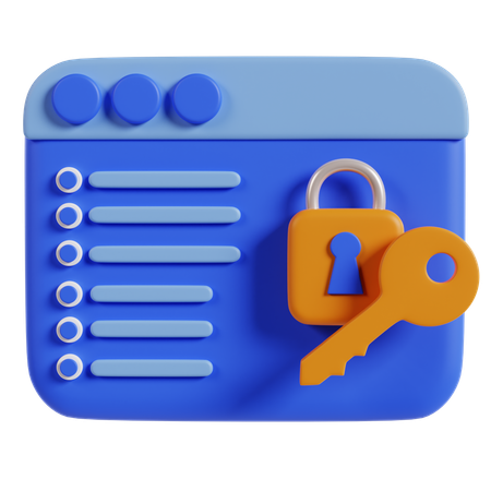 Application de gestion de mots de passe sécurisée  3D Icon