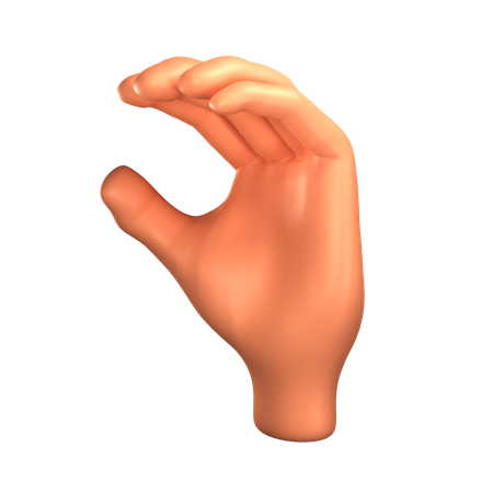 C gesto com a mão  3D Illustration