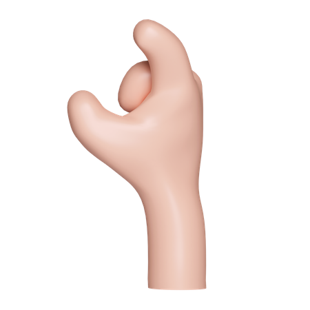 C gesto com a mão  3D Icon
