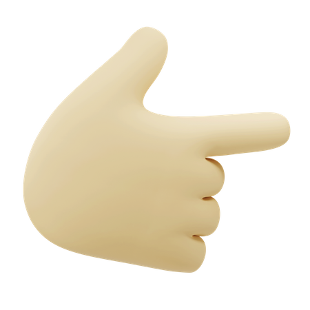 Gesto com a mão apontando para a direita  3D Icon