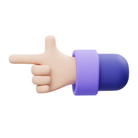 Gesto com a mão esquerda  3D Icon