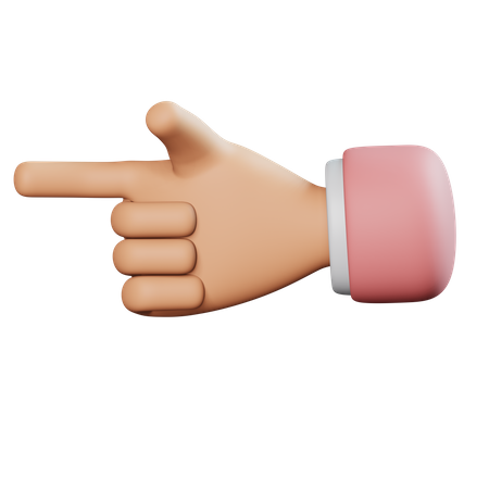 Gesto com a mão na direção esquerda  3D Icon