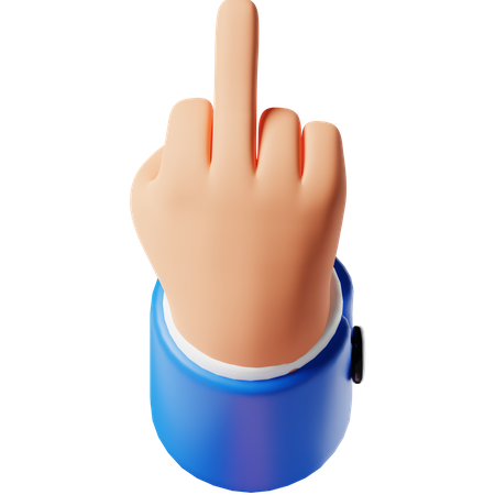 Gesto com o dedo médio  3D Icon