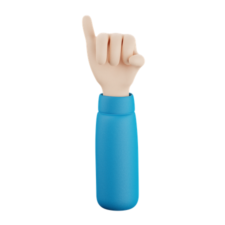 Gesto de dedo mínimo com a mão  3D Icon