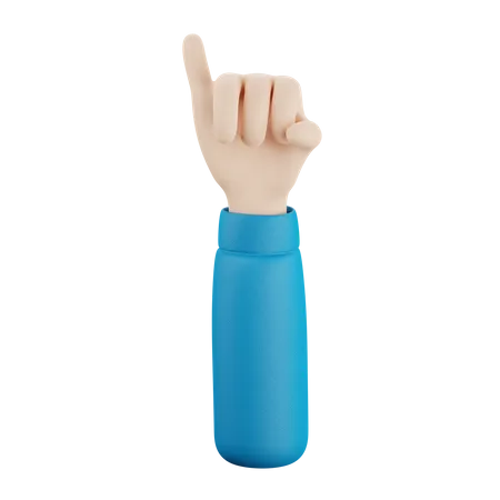 Gesto de dedo mínimo com a mão  3D Icon
