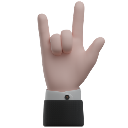 Gesto con la mano gestos con la mano de cabra  3D Icon
