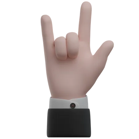 Gesto con la mano gestos con la mano de cabra  3D Icon