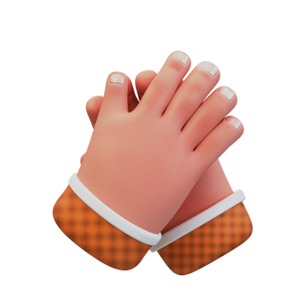 Gesto con la mano aplaudiendo  3D Icon