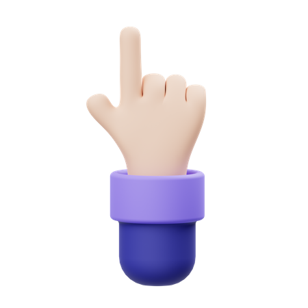 Gesto con la mano apuntando hacia arriba  3D Icon