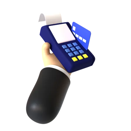 Gesto de la mano con tarjeta de crédito  3D Illustration