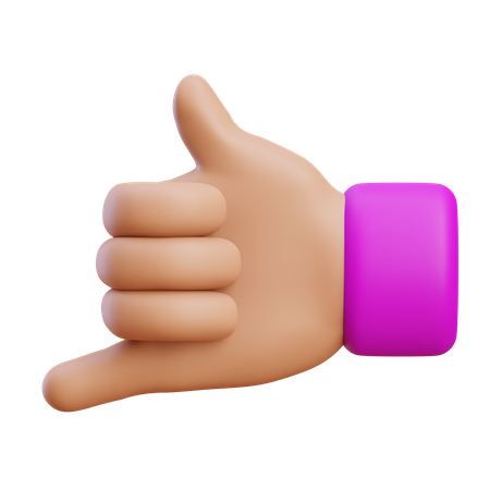 Gesto de la mano del teléfono  3D Icon