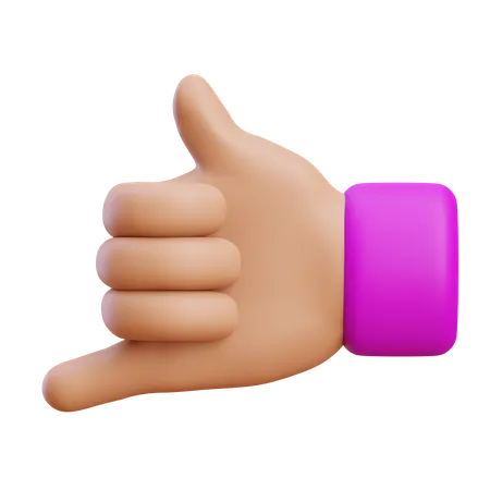 Gesto de la mano del teléfono  3D Icon