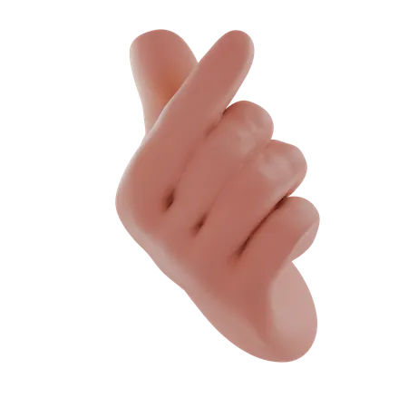 Gesto con la mano en señal de amor  3D Icon