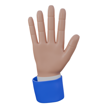 Gesto de la mano número cinco  3D Icon