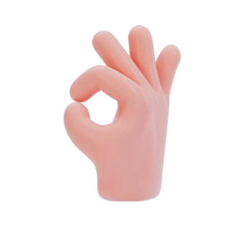 Ok gesto con la mano  3D Icon