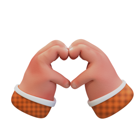 Gesto de la mano formando amor  3D Icon