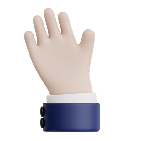 Gesto con la mano saludar  3D Icon