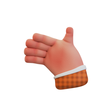 Gesto con la mano sosteniendo algo  3D Icon