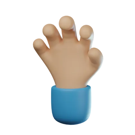 Gesto de agarrar la mano  3D Icon