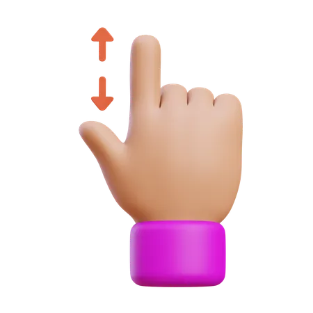 Alejar el gesto de la mano  3D Icon