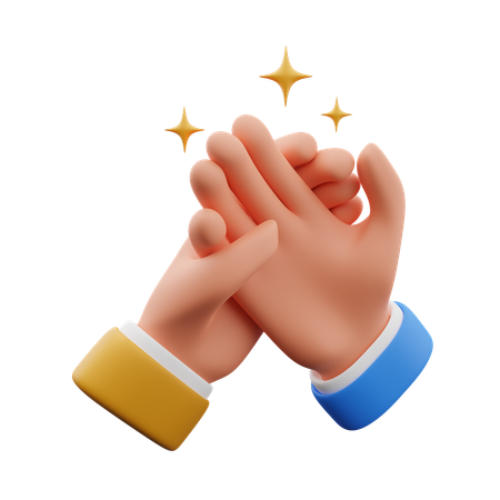 Gesto de la mano de amistad  3D Icon