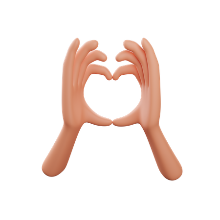 Gesto de amor com a mão  3D Icon