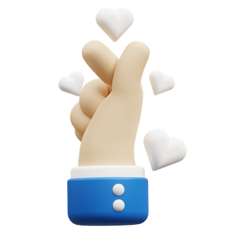 Gesto de amor com a mão  3D Icon