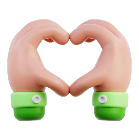 Gesto de amor com a mão  3D Icon