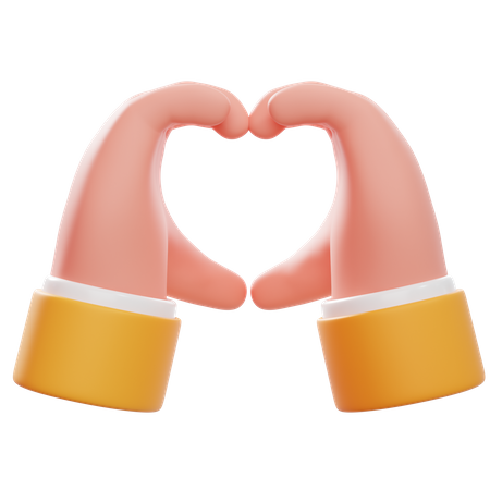 Gesto de amor com a mão  3D Icon