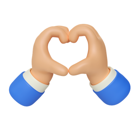 Gesto de amor com a mão  3D Icon