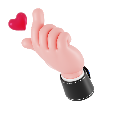 Gesto de la mano de amor  3D Icon