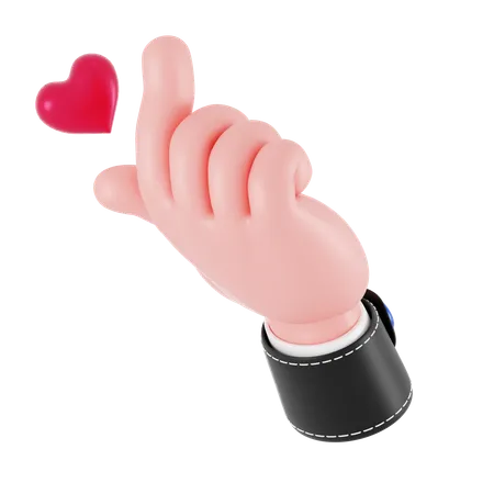 Gesto de la mano de amor  3D Icon