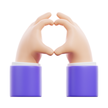 Gesto de la mano de amor  3D Icon