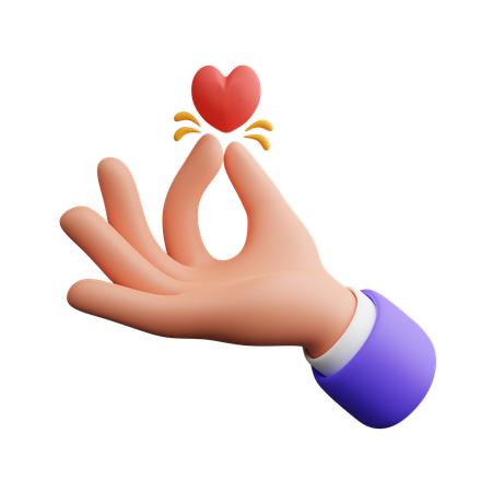 Gesto de la mano de amor  3D Icon