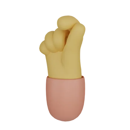 Gesto de amor con la mano  3D Icon