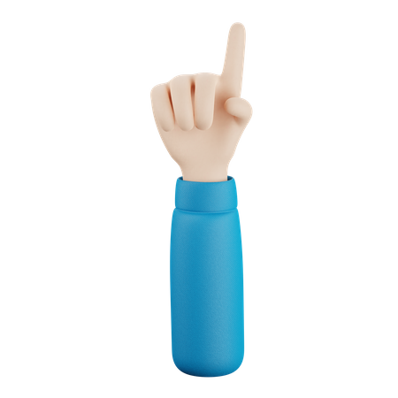 Apontar o dedo gesto com a mão  3D Icon