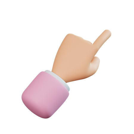 Gesto de mão apontando o dedo  3D Icon
