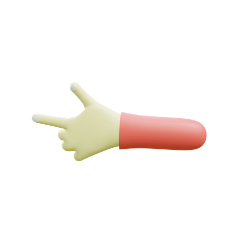 Gesto de señalar con la mano izquierda  3D Icon