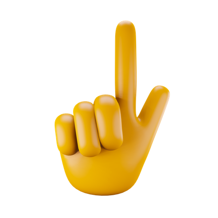 Gesto de atenção com a mão  3D Icon