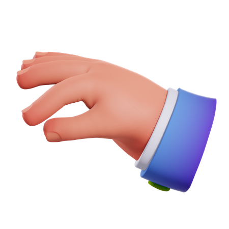 Coger el gesto del dedo  3D Illustration
