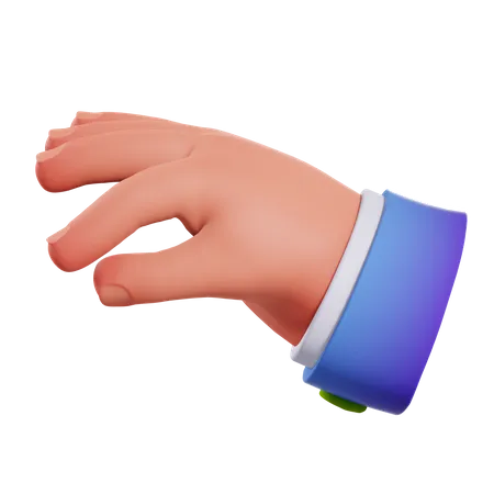 Coger el gesto del dedo  3D Illustration