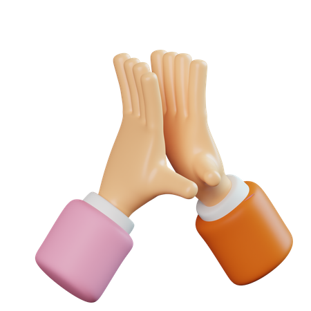 Gesto de mão batendo palmas  3D Icon