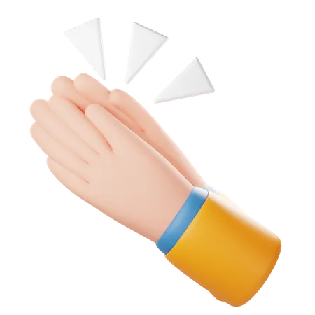 Gesto de mão batendo palmas  3D Icon