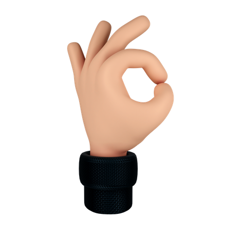 Bom gesto com a mão  3D Illustration