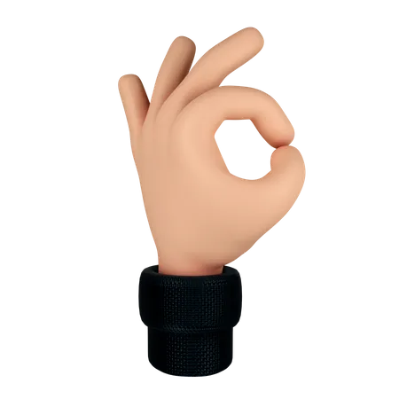 Buen gesto con la mano  3D Illustration